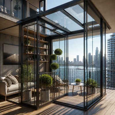AI representasjon: Kostnaden for balkonginnglassing - ditt eget lille paradis