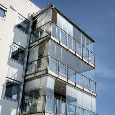 Innglasset balkong - miljø