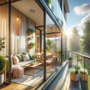 energibesparelser av innglasset balkong